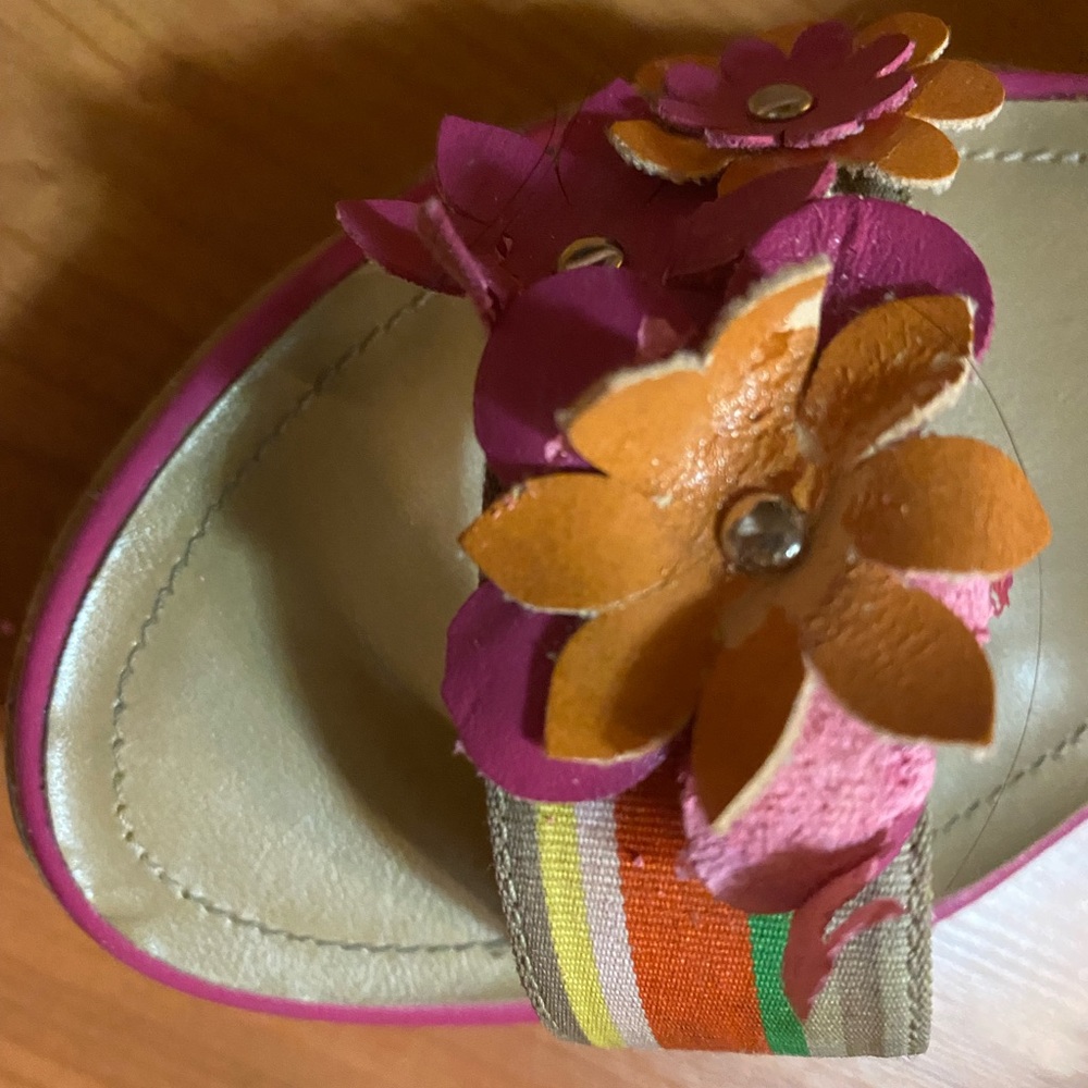 Colin Stuart Multi Color Wedges, Size 6 1/2 - image 6